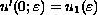 $u'(0;\varepsilon ) 
 = u_1(\varepsilon )$