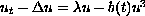 $u_{t}-\Delta u=\lambda u-b(t)u^{3}$