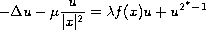 $$
 -\Delta u-\mu \frac{u}{|x|^{2}}=\lambda f(x)u+u^{2^{\ast }-1}
 $$