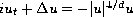 $iu_t+\Delta u=-|u|^{4/d}u$