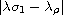 $|\lambda\sigma_1-\lambda_\rho|$