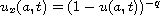 $u_x(a,t)=(1-u(a,t))^{-q}$
