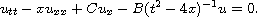 $$
 u_{tt}-xu_{xx}+Cu_{x}-B(t^2-4x)^{-1}u=0.
 $$