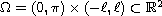 $\Omega=(0,\pi)\times(-\ell,\ell)\subset\mathbb{R}^2$