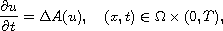 $$
 \frac{\partial u}{\partial t} = \Delta A(u),\quad (x,t)\in \Omega \times (0,T),
 $$