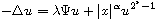 $$
  - \Delta u = \lambda \Psi u + | x |^\alpha u^{2^*-1}
 $$