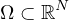 $\Omega \subset \mathbb{R}^N$